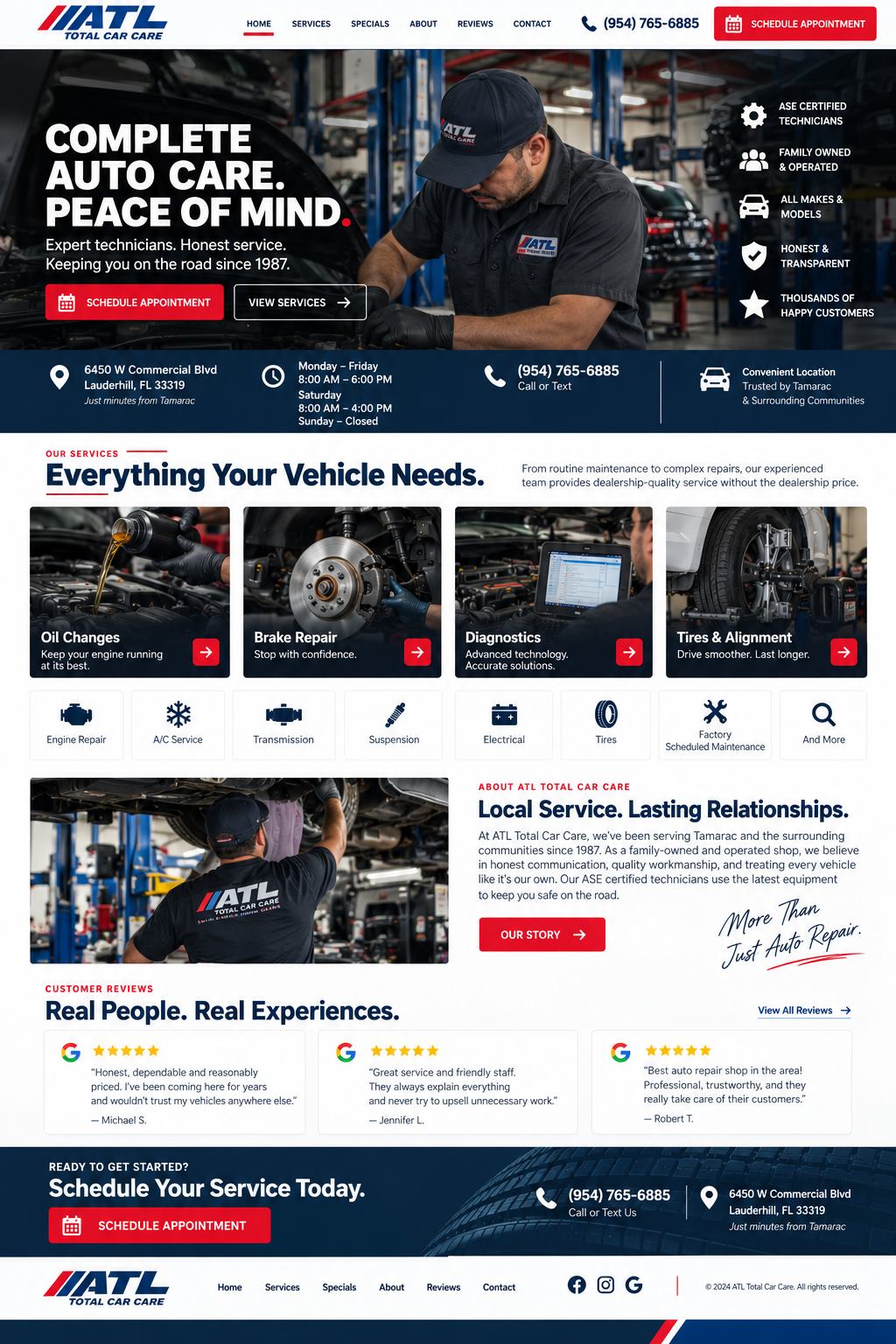 ATL Tamarac website preview